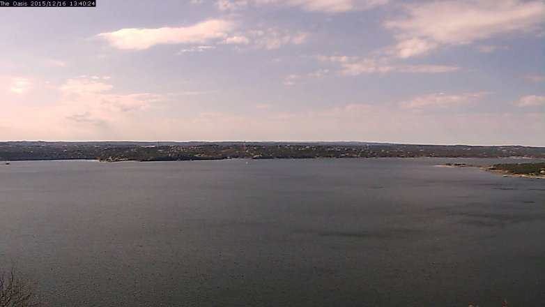 Lake Travis webcam, December 16, 2015 12:45 PM CT