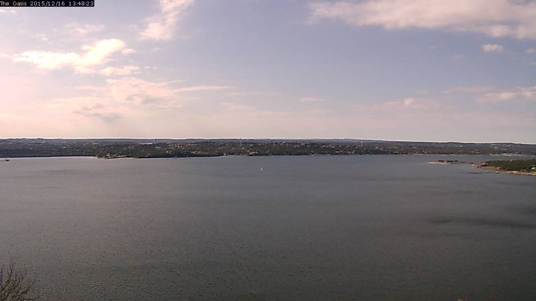 Lake Travis webcam, December 16, 2015 12:55 PM CT