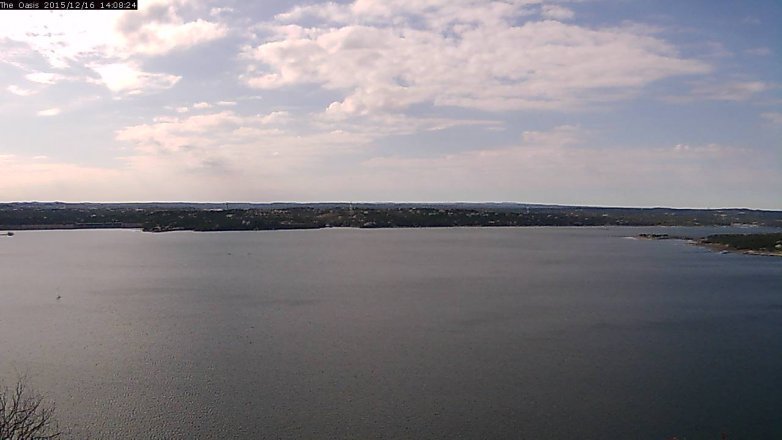 Lake Travis webcam, December 16, 2015 1:15 PM CT