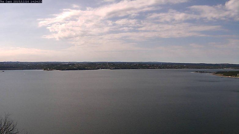 Lake Travis webcam, December 16, 2015 1:30 PM CT