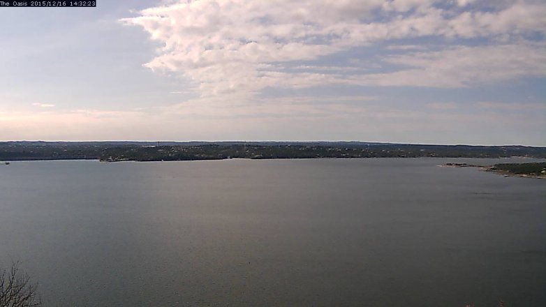 Lake Travis webcam, December 16, 2015 1:40 PM CT