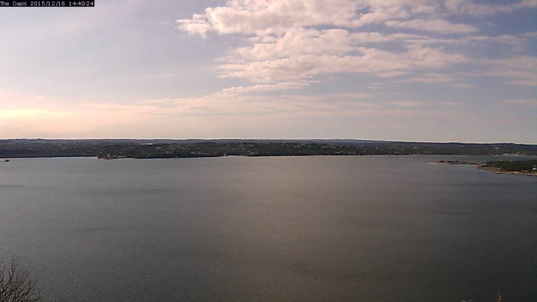 Lake Travis webcam, December 16, 2015 1:45 PM CT
