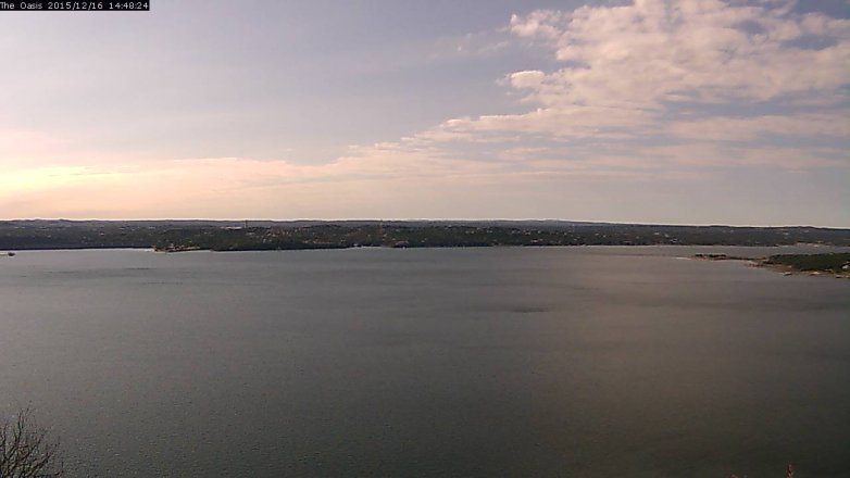 Lake Travis webcam, December 16, 2015 1:55 PM CT