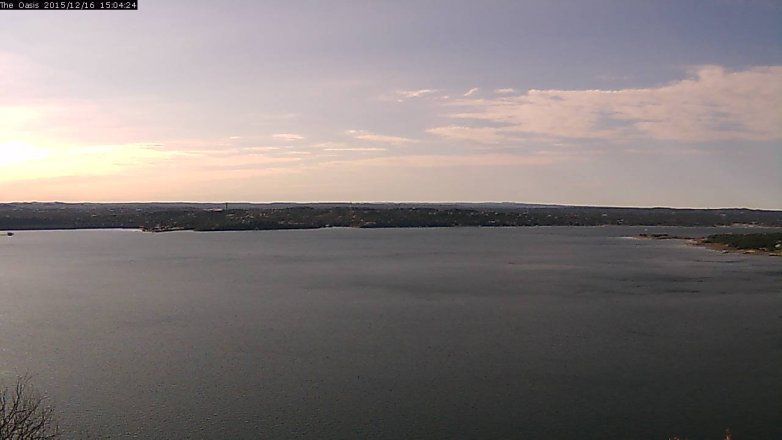 Lake Travis webcam, December 16, 2015 2:10 PM CT