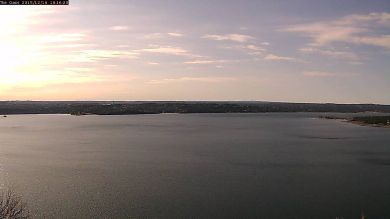 Lake Travis webcam, December 16, 2015 2:20 PM CT