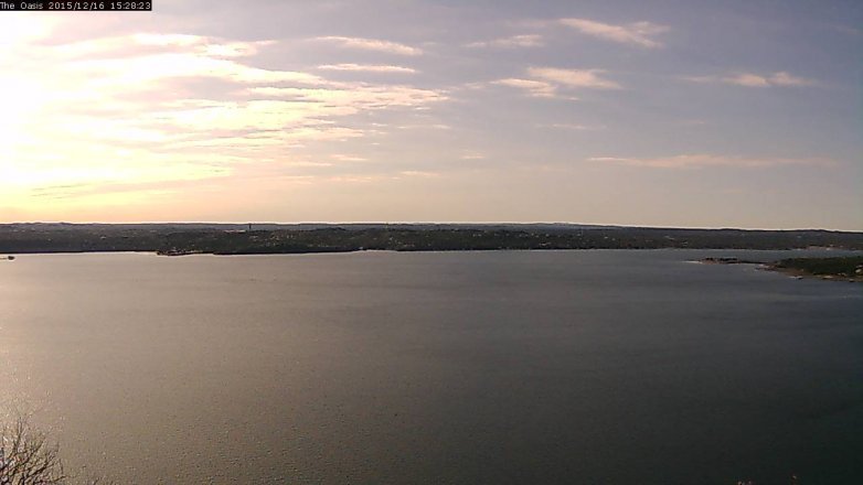 Lake Travis webcam, December 16, 2015 2:35 PM CT