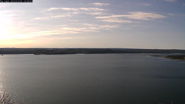 Lake Travis webcam, December 16, 2015 2:45 PM CT