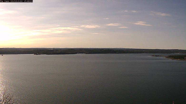 Lake Travis webcam, December 16, 2015 2:55 PM CT
