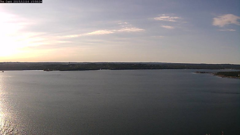 Lake Travis webcam, December 16, 2015 3:05 PM CT