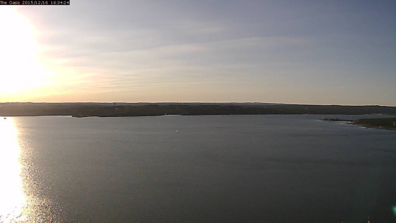 Lake Travis webcam, December 16, 2015 3:40 PM CT