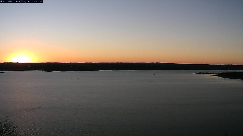 Lake Travis webcam, December 16, 2015 4:40 PM CT