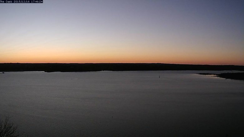 Lake Travis webcam, December 16, 2015 4:50 PM CT