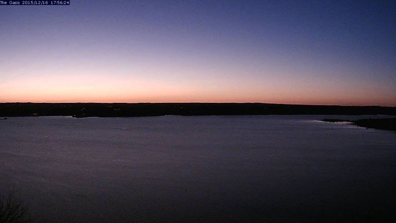 Lake Travis webcam, December 16, 2015 5:05 PM CT