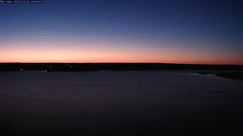 Lake Travis webcam, December 16, 2015 5:10 PM CT