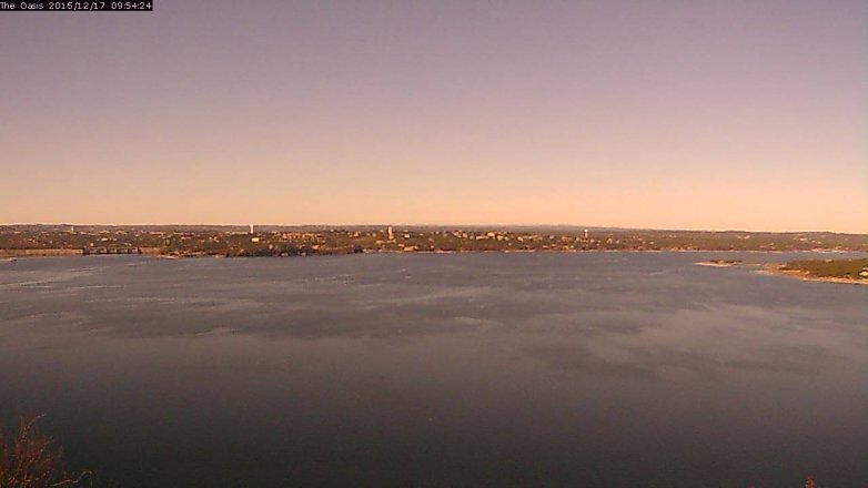 Lake Travis webcam, December 17, 2015 9:00 AM CT