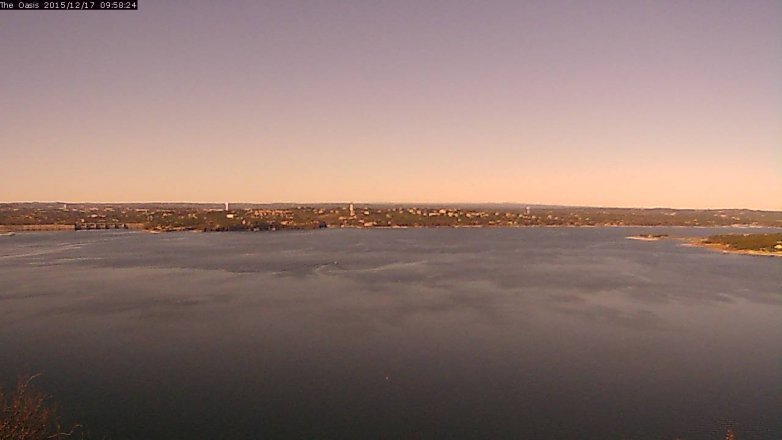 Lake Travis webcam, December 17, 2015 9:05 AM CT