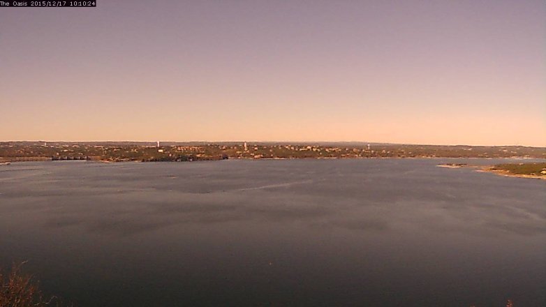 Lake Travis webcam, December 17, 2015 9:20 AM CT