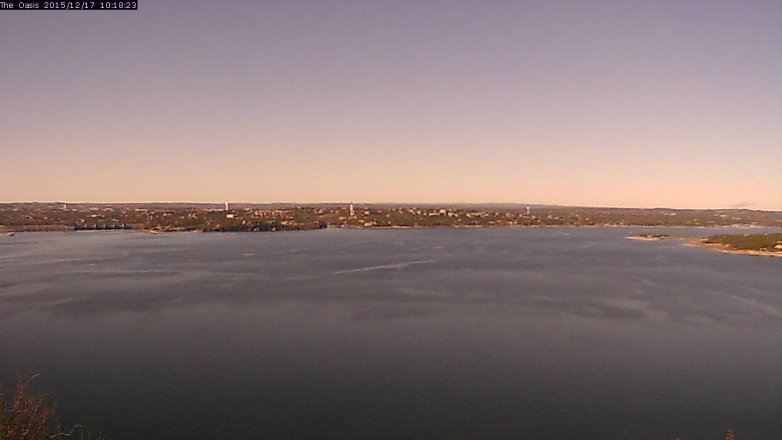Lake Travis webcam, December 17, 2015 9:25 AM CT