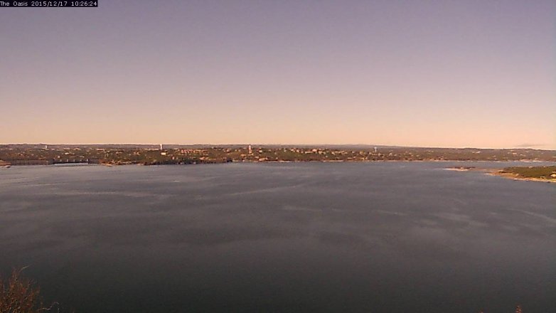 Lake Travis webcam, December 17, 2015 9:35 AM CT