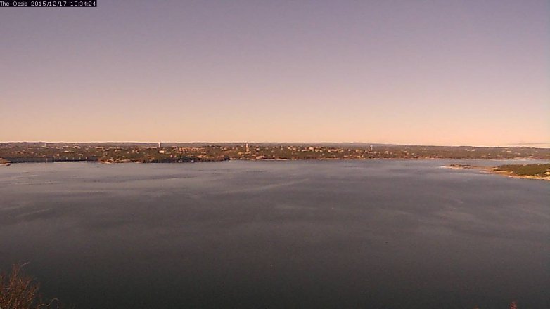 Lake Travis webcam, December 17, 2015 9:40 AM CT
