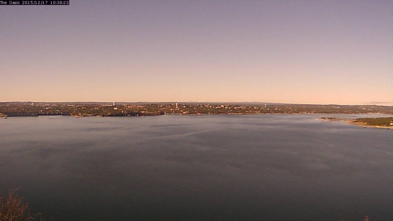 Lake Travis webcam, December 17, 2015 9:45 AM CT