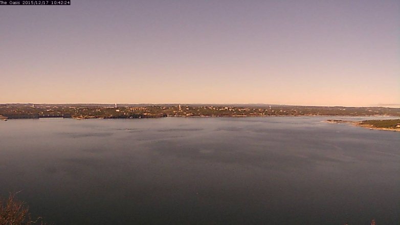 Lake Travis webcam, December 17, 2015 9:50 AM CT