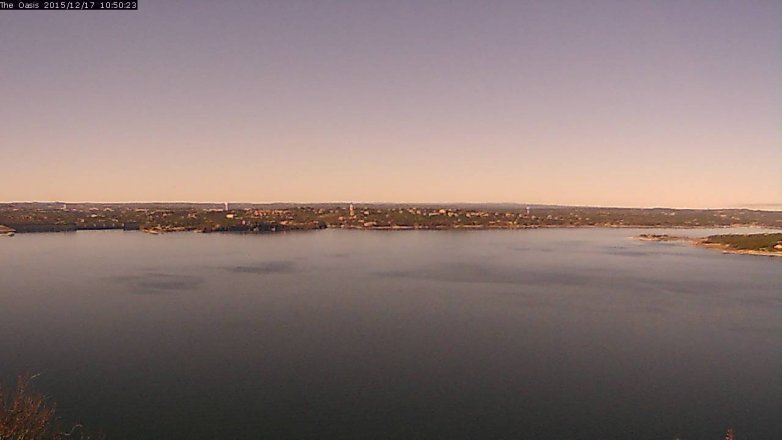 Lake Travis webcam, December 17, 2015 9:55 AM CT