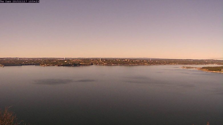 Lake Travis webcam, December 17, 2015 10:05 AM CT