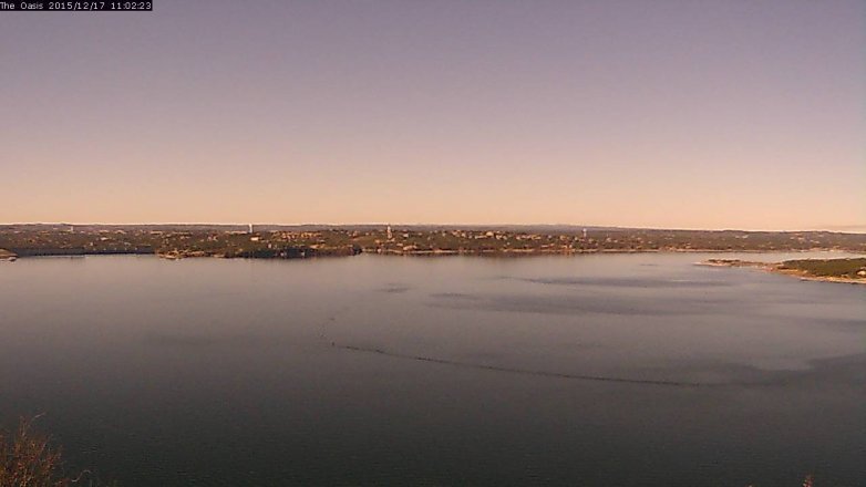 Lake Travis webcam, December 17, 2015 10:10 AM CT
