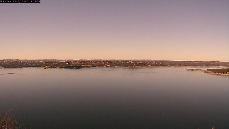 Lake Travis webcam, December 17, 2015 10:45 AM CT