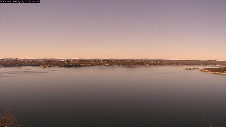 Lake Travis webcam, December 17, 2015 10:50 AM CT