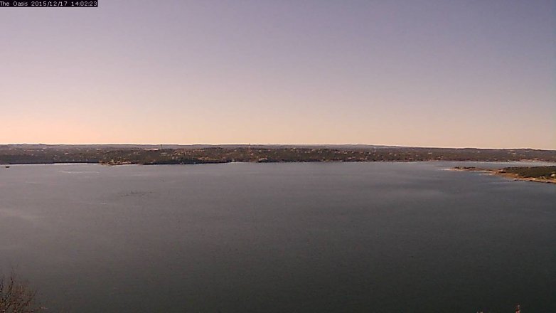 Lake Travis webcam, December 17, 2015 1:10 PM CT