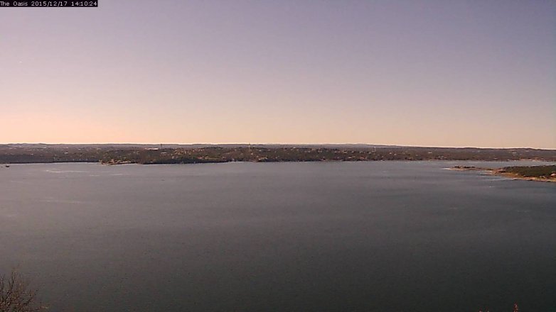 Lake Travis webcam, December 17, 2015 1:15 PM CT