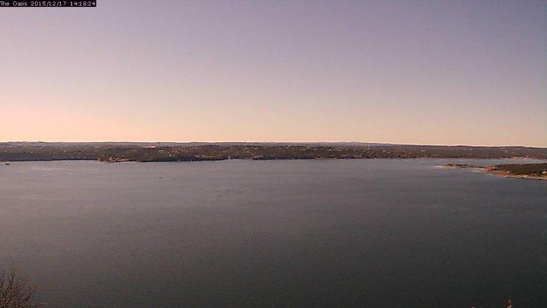 Lake Travis webcam, December 17, 2015 1:25 PM CT