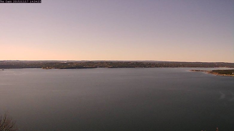 Lake Travis webcam, December 17, 2015 1:40 PM CT