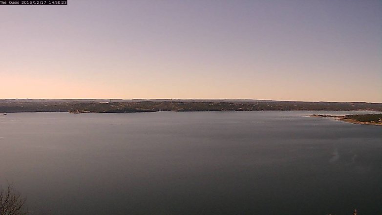Lake Travis webcam, December 17, 2015 1:55 PM CT
