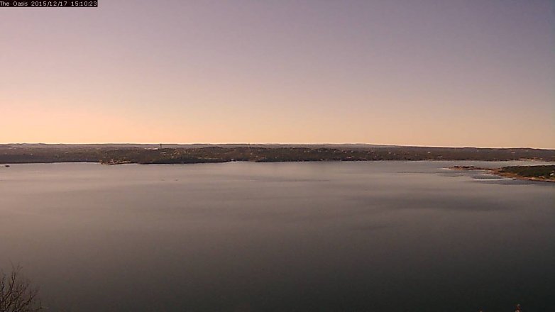Lake Travis webcam, December 17, 2015 2:15 PM CT