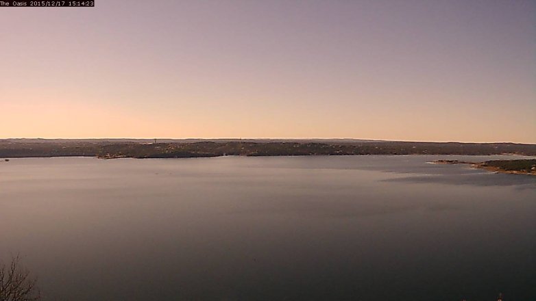 Lake Travis webcam, December 17, 2015 2:20 PM CT