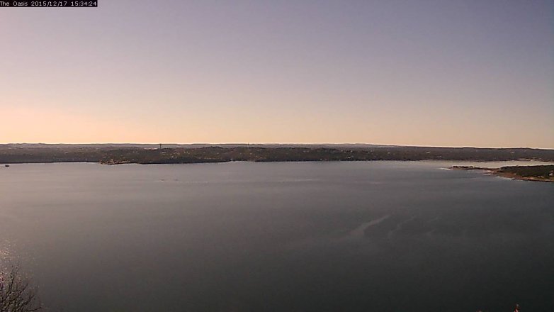 Lake Travis webcam, December 17, 2015 2:40 PM CT
