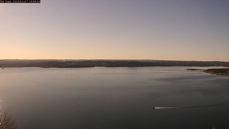 Lake Travis webcam, December 17, 2015 3:00 PM CT