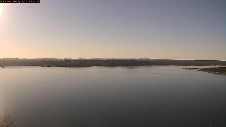 Lake Travis webcam, December 17, 2015 3:20 PM CT