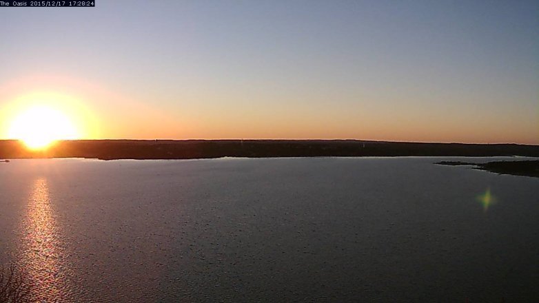 Lake Travis webcam, December 17, 2015 4:35 PM CT