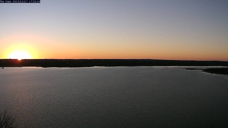 Lake Travis webcam, December 17, 2015 4:40 PM CT