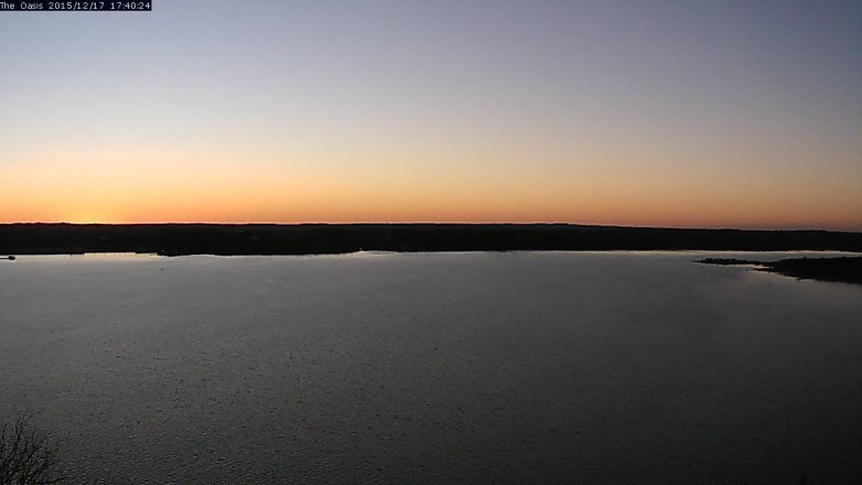 Lake Travis webcam, December 17, 2015 4:45 PM CT