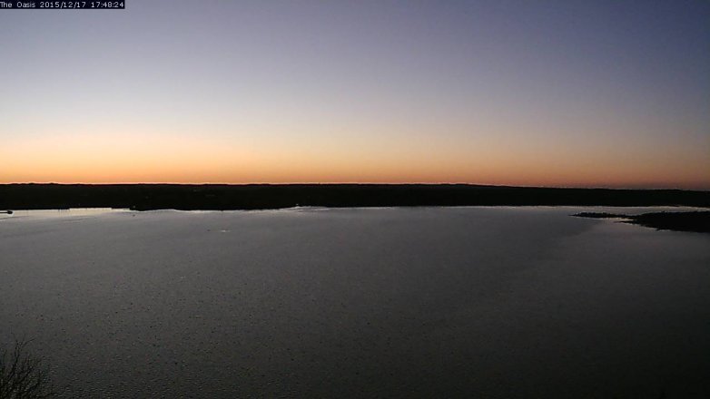 Lake Travis webcam, December 17, 2015 4:55 PM CT