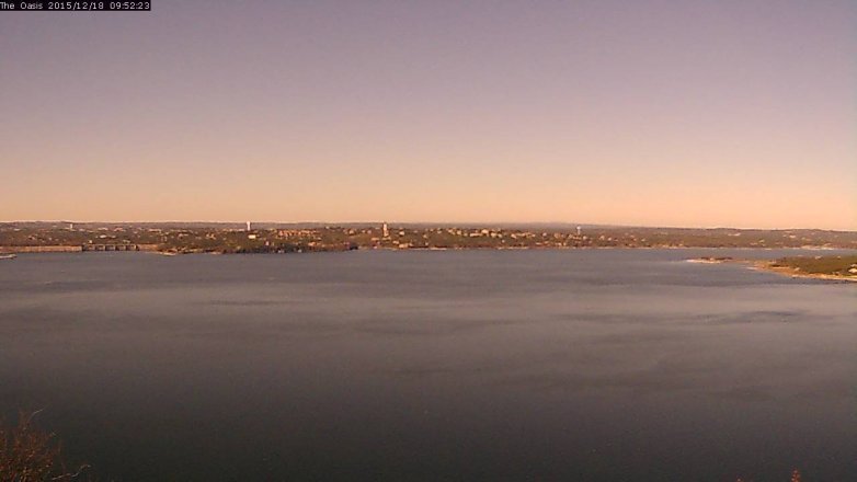 Lake Travis webcam, December 18, 2015 9:00 AM CT