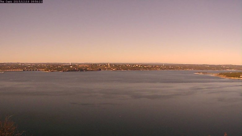 Lake Travis webcam, December 18, 2015 9:05 AM CT