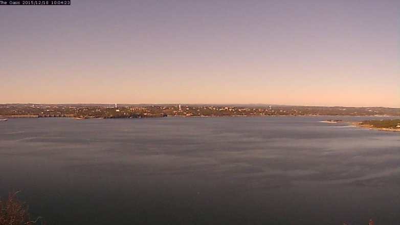 Lake Travis webcam, December 18, 2015 9:10 AM CT