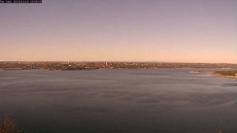 Lake Travis webcam, December 18, 2015 9:15 AM CT