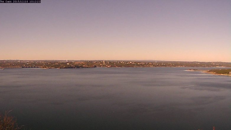 Lake Travis webcam, December 18, 2015 9:20 AM CT